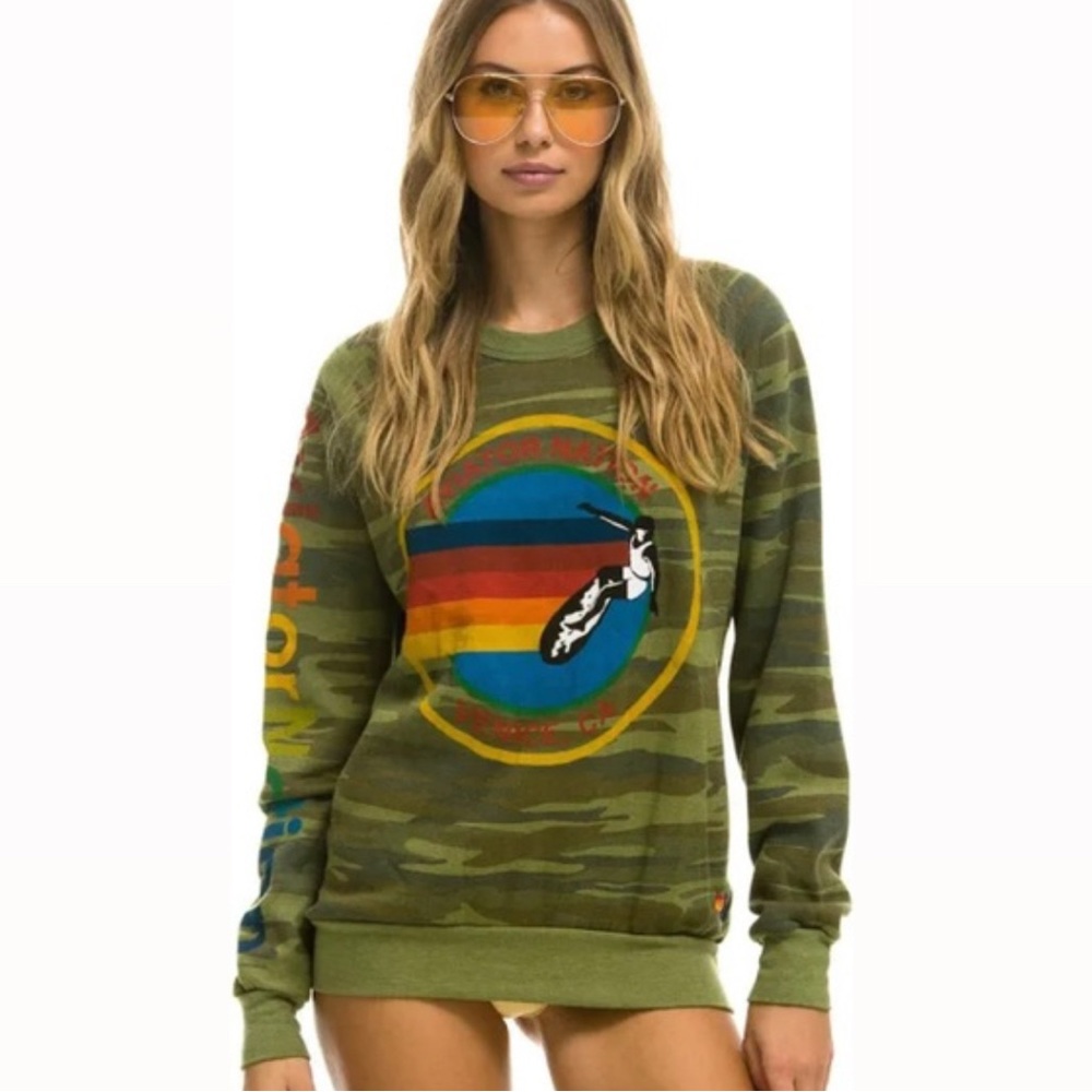 Miami Camo Surf Crew Sweatshirt